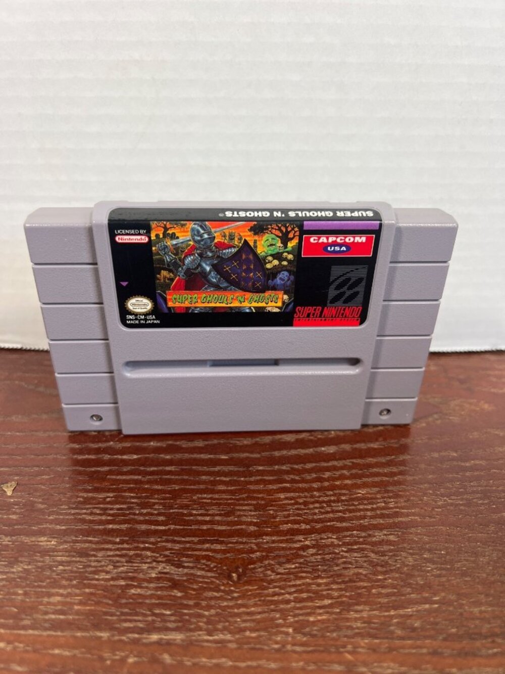 Super Ghouls N Ghosts SNES Game Cartridge By Capcom 1991 - Authentic Vintage Nin
